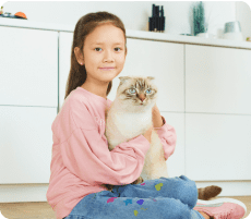 猫と女の子